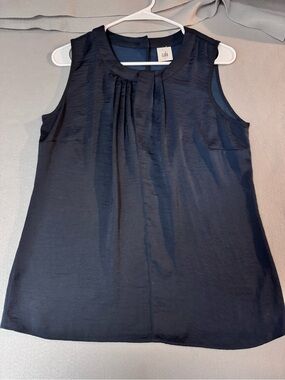CAbi Navy Pleated “Weekday” top